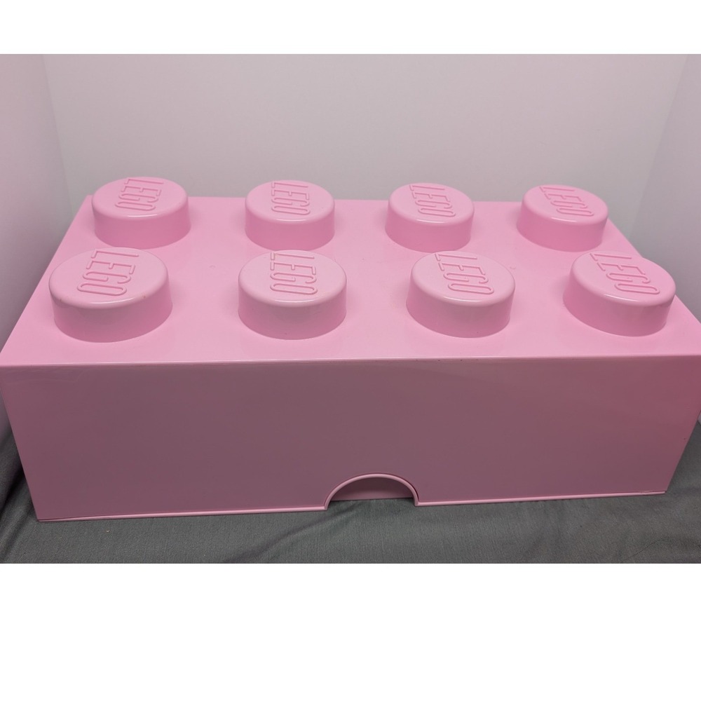 Lego Storage Brick 8 Dot Pink Mixed Duplo and Mega Blocks Lot